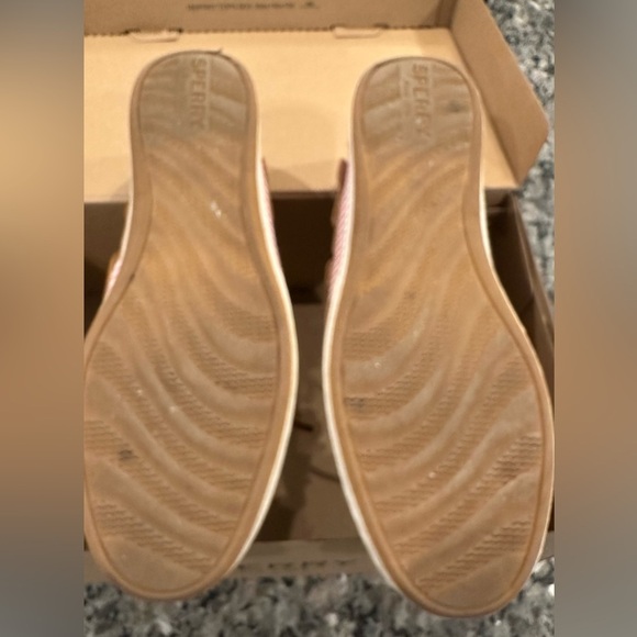 Sperry Koifish Leather Boat Shoes Seersucker Red Stripe | Women’s 6.5M - Picture 7 of 7